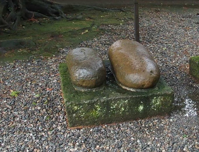 金沢のパワースポット尾山神社の健康のシンボルさし石
