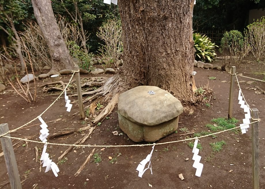 江ノ島神社の奥津宮の亀石