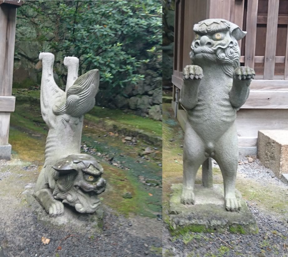 長崎諏訪神社の祓戸神社の狛犬