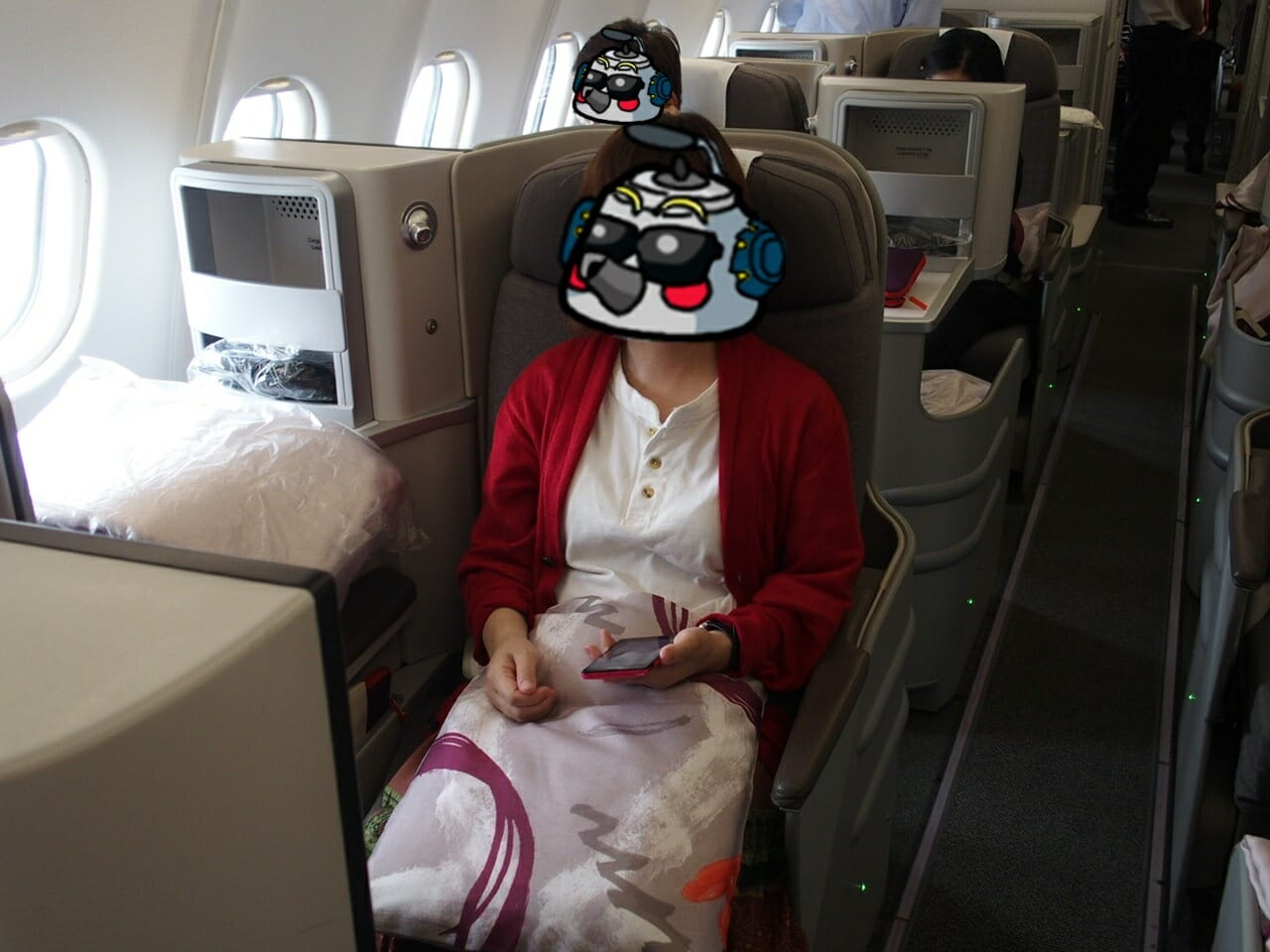 イベリア航空ビジネスクラス搭乗記 機内食 アメニティ 座席 幸せになる