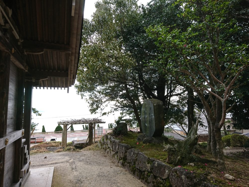 白鬚神社の境内からみえる琵琶湖