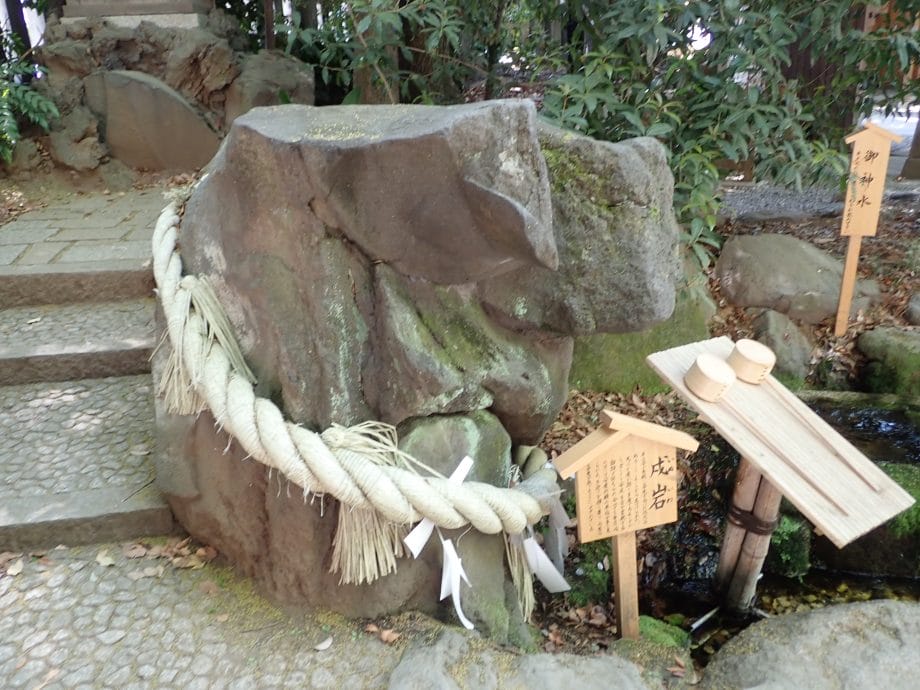 川越氷川神社で安産・子宝のご利益がある戌岩