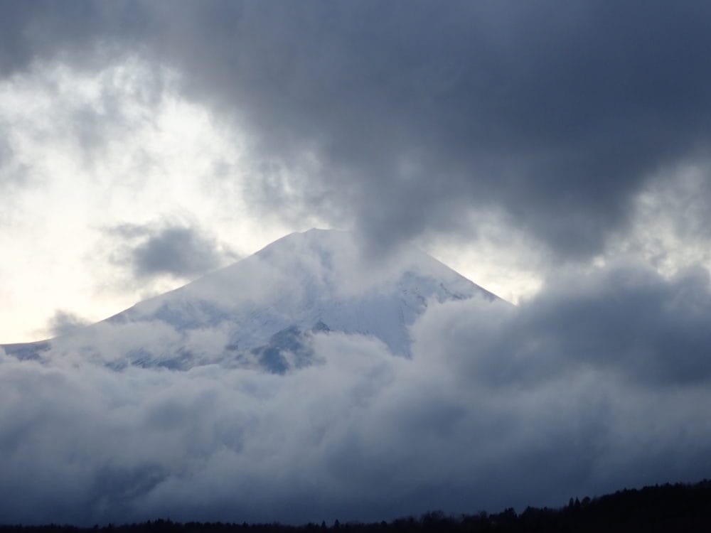 ポイントバケーション山中湖から見えた富士山