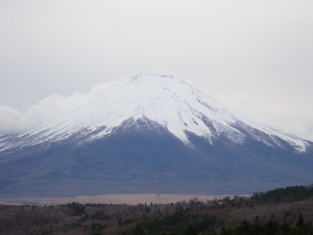 ポイントバケーション山中湖から見えた富士山
